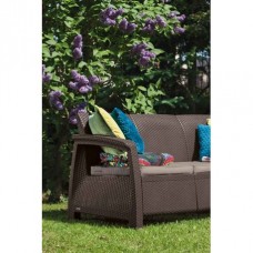 KETER. Canapea cu 3 locuri maro Corfu Love Seat..